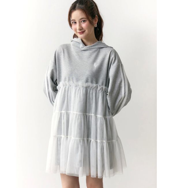CALNAMUR「2WAYチュールオーバースウェットワンピース」|ワンピース|