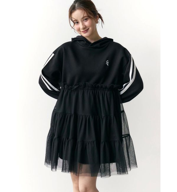 CALNAMUR「2WAYチュールオーバースウェットワンピース」|ワンピース|