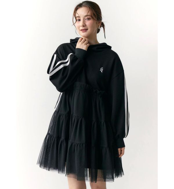 CALNAMUR「2WAYチュールオーバースウェットワンピース」|ワンピース|