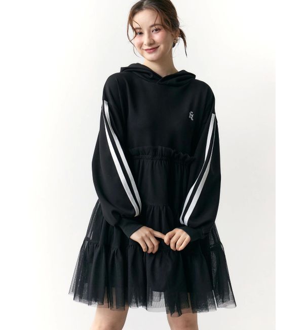 CALNAMUR「2WAYチュールオーバースウェットワンピース」|ワンピース|
