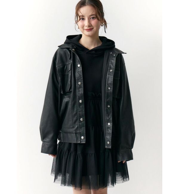 CALNAMUR「2WAYチュールオーバースウェットワンピース」|ワンピース|