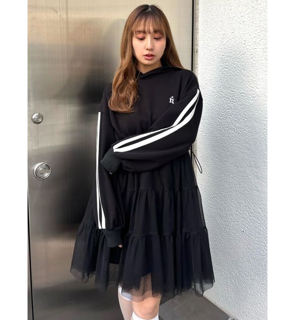 CALNAMUR「2WAYチュールオーバースウェットワンピース」|ワンピース|