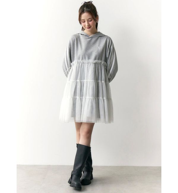 CALNAMUR「2WAYチュールオーバースウェットワンピース」|ワンピース|