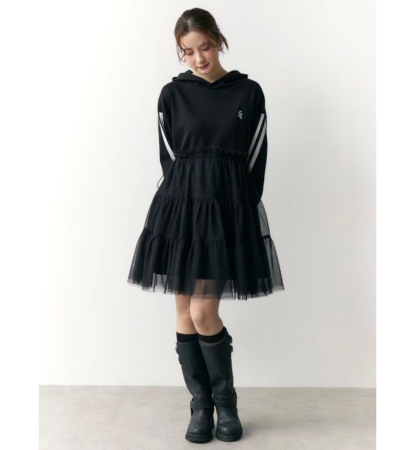 CALNAMUR「2WAYチュールオーバースウェットワンピース」|ワンピース|