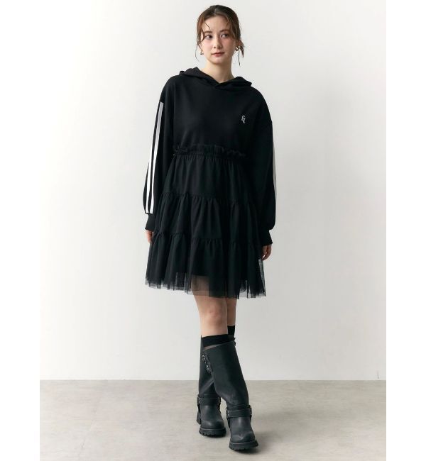 CALNAMUR「2WAYチュールオーバースウェットワンピース」|ワンピース|