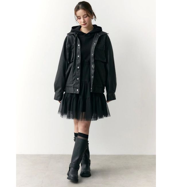 CALNAMUR「2WAYチュールオーバースウェットワンピース」|ワンピース|