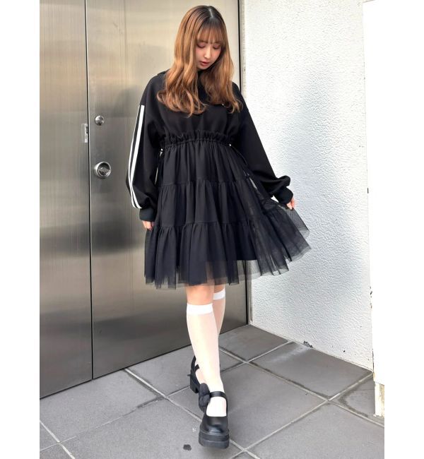 CALNAMUR「2WAYチュールオーバースウェットワンピース」|ワンピース|