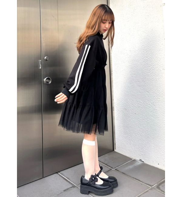 CALNAMUR「2WAYチュールオーバースウェットワンピース」|ワンピース|