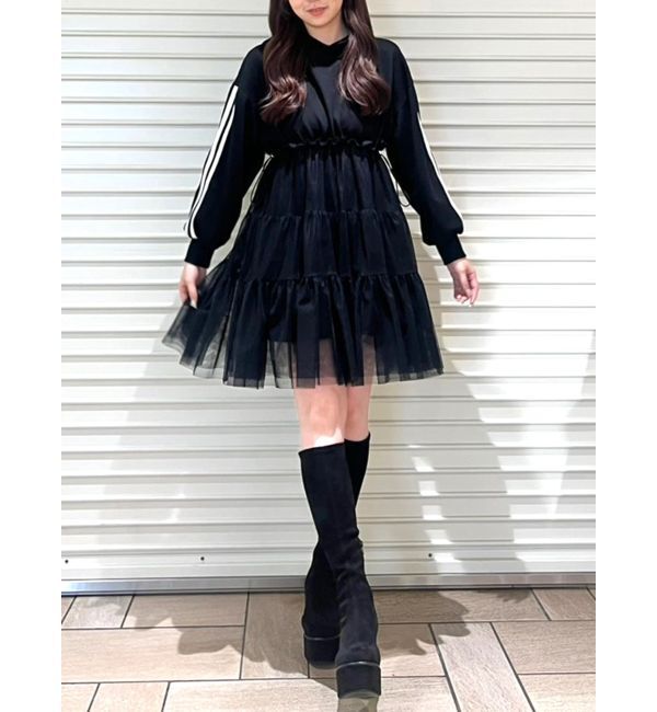 CALNAMUR「2WAYチュールオーバースウェットワンピース」|ワンピース|