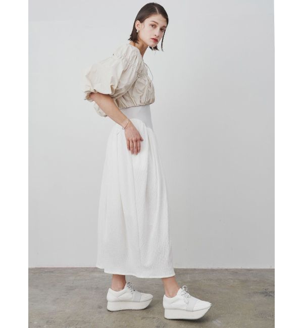 ELENDEEK「DRAWSTRING BL SET OP」|ワンピース|オフホワイト