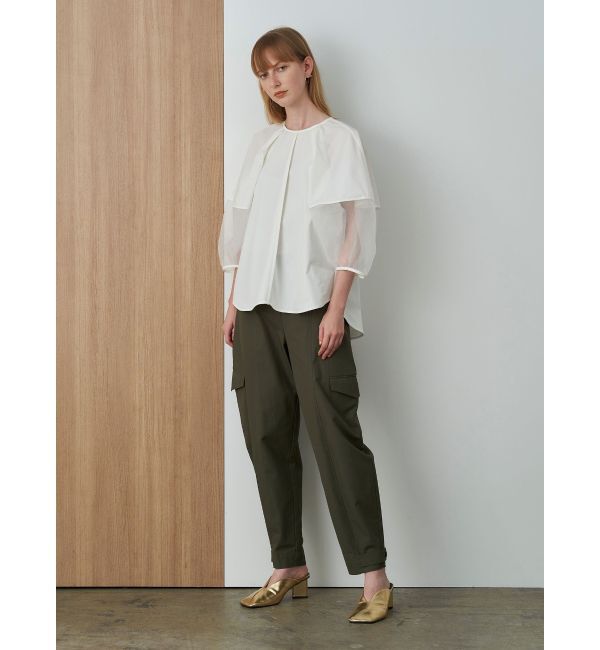 ELENDEEK「HALF ORGANZA SLEEVE BL」|シャツ・ブラウス|