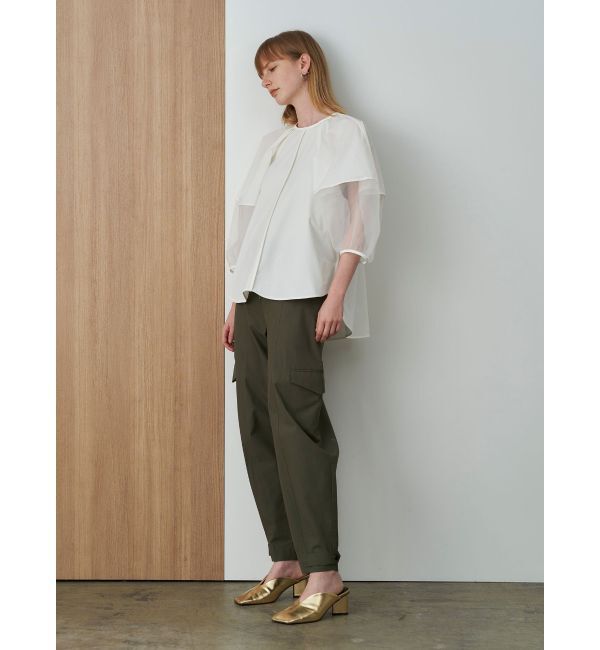 ELENDEEK「HALF ORGANZA SLEEVE BL」|シャツ・ブラウス|