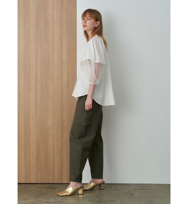 ELENDEEK「HALF ORGANZA SLEEVE BL」|シャツ・ブラウス|