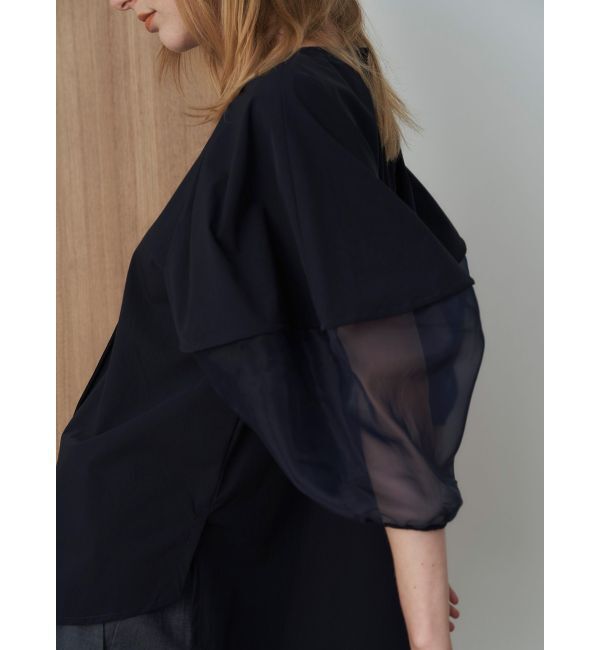 ELENDEEK「HALF ORGANZA SLEEVE BL」|シャツ・ブラウス|