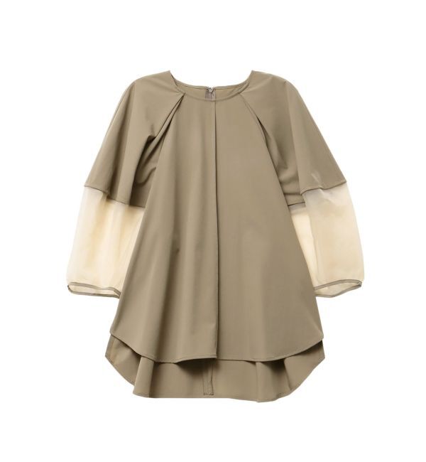ELENDEEK「HALF ORGANZA SLEEVE BL」|シャツ・ブラウス|