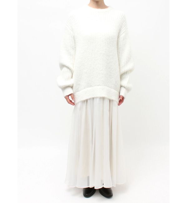 ELENDEEK「BRUSHED YARN KNIT DOCKING OP」|ワンピース|