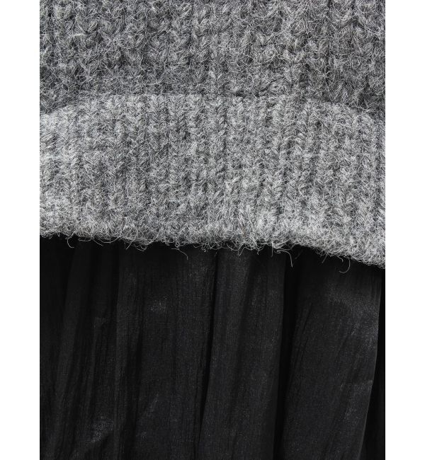 ELENDEEK「BRUSHED YARN KNIT DOCKING OP」|ワンピース|