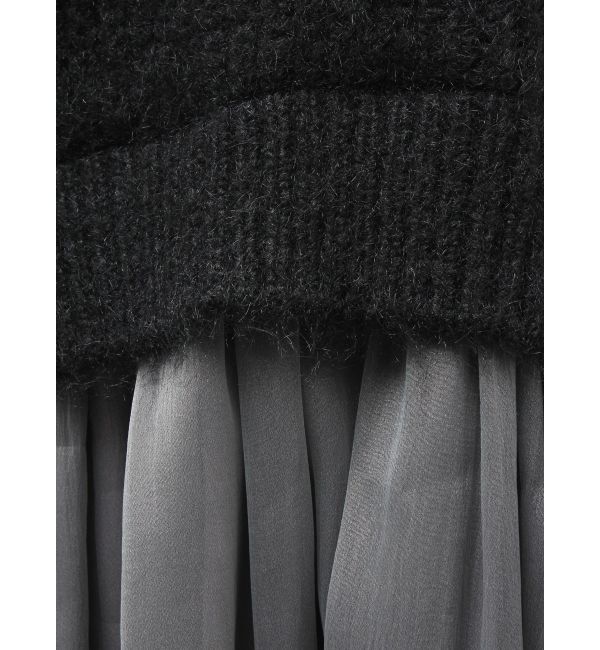 ELENDEEK「BRUSHED YARN KNIT DOCKING OP」|ワンピース|