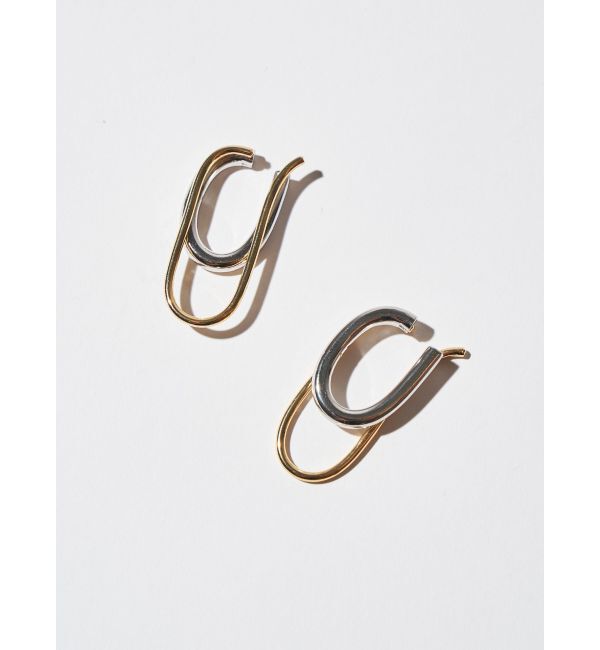 ELENDEEK「DOUBLE HOOP EAR CUFF」|イヤーカフ|