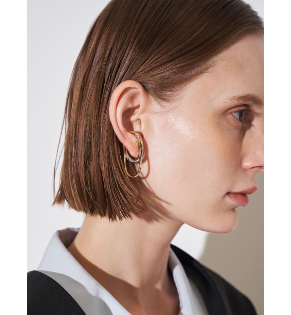 ELENDEEK「DOUBLE HOOP EAR CUFF」|イヤーカフ|