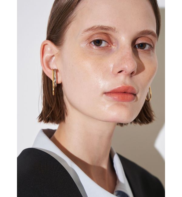 ELENDEEK「DOUBLE HOOP EAR CUFF」|イヤーカフ|