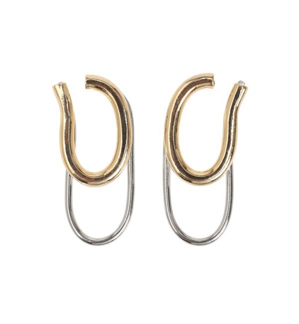 ELENDEEK「DOUBLE HOOP EAR CUFF」|イヤーカフ|ゴールド