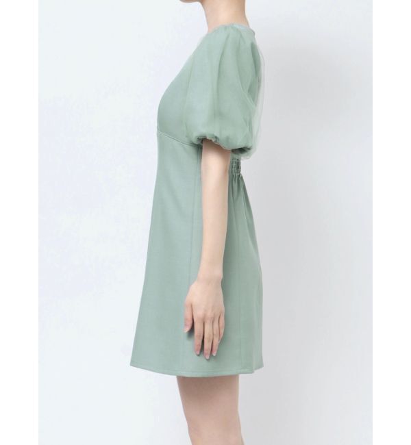 RESEXXY「パフスリーブチュールミニワンピース」|ワンピース|