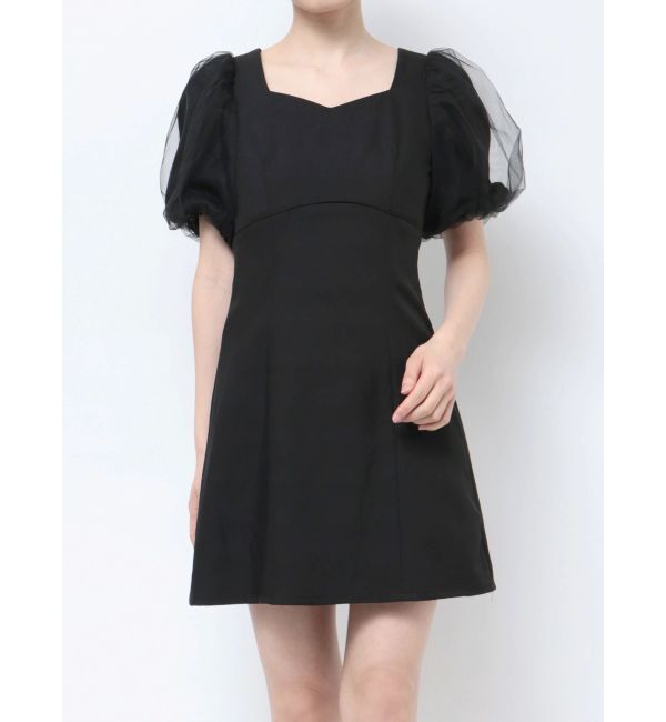 RESEXXY「パフスリーブチュールミニワンピース」|ワンピース|