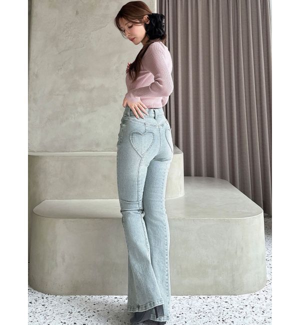 RESEXXY「ハートポケットデニムパンツ」|デニム|