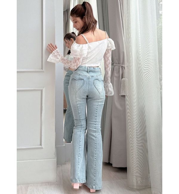 RESEXXY「ハートポケットデニムパンツ」|デニム|