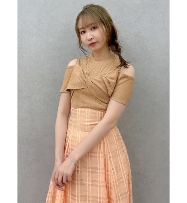 dazzlin「ツイストシアーチェックコルセットワンピース」|ワンピース|