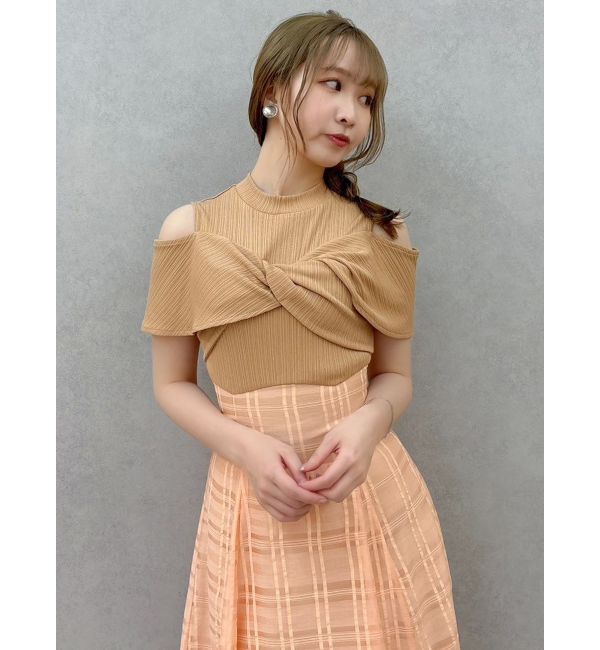 dazzlin「ツイストシアーチェックコルセットワンピース」|ワンピース|