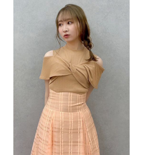 dazzlin「ツイストシアーチェックコルセットワンピース」|ワンピース|