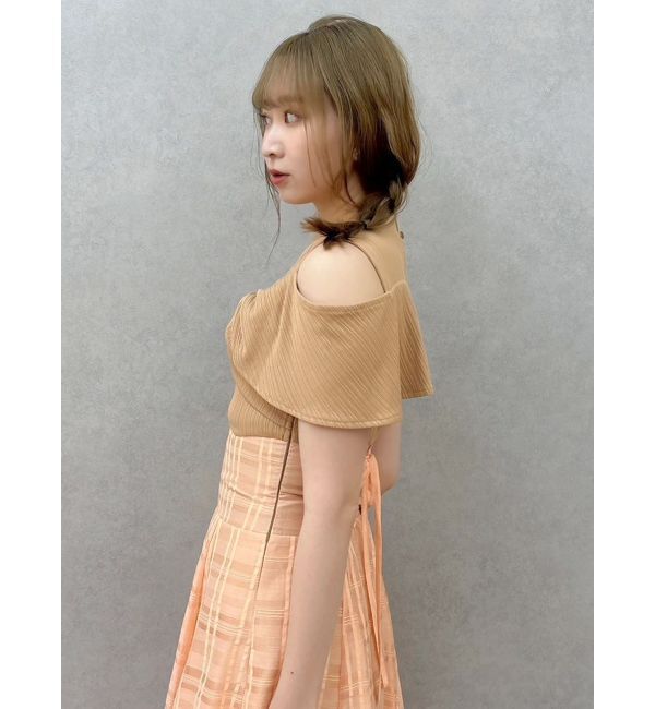 dazzlin「ツイストシアーチェックコルセットワンピース」|ワンピース|