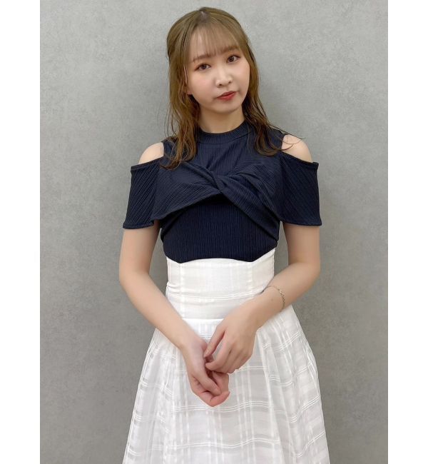 dazzlin「ツイストシアーチェックコルセットワンピース」|ワンピース|