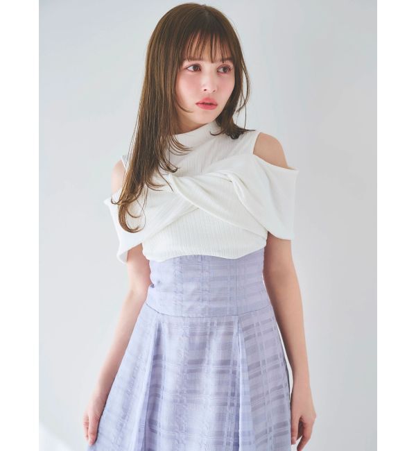 dazzlin「ツイストシアーチェックコルセットワンピース」|ワンピース|