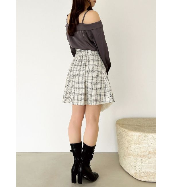 dazzlin「【久間田琳加コラボ】サテンオフショルシャツ」|シャツ・ブラウス|