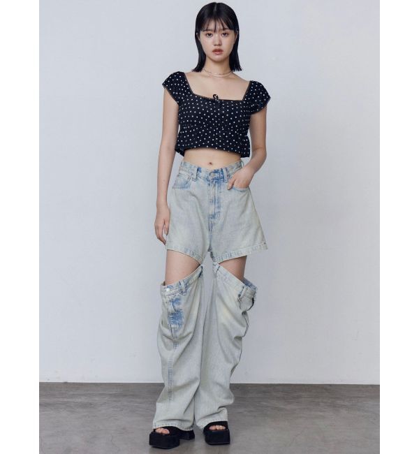 EMODA「ベロアギャザーリボンタンクトップ」|タンクトップ|