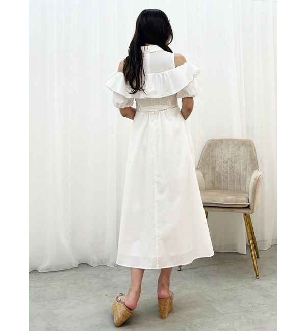 MERCURYDUO「【MARY QUANTコラボ】ラッフルシャツワンピース」|ワンピース|