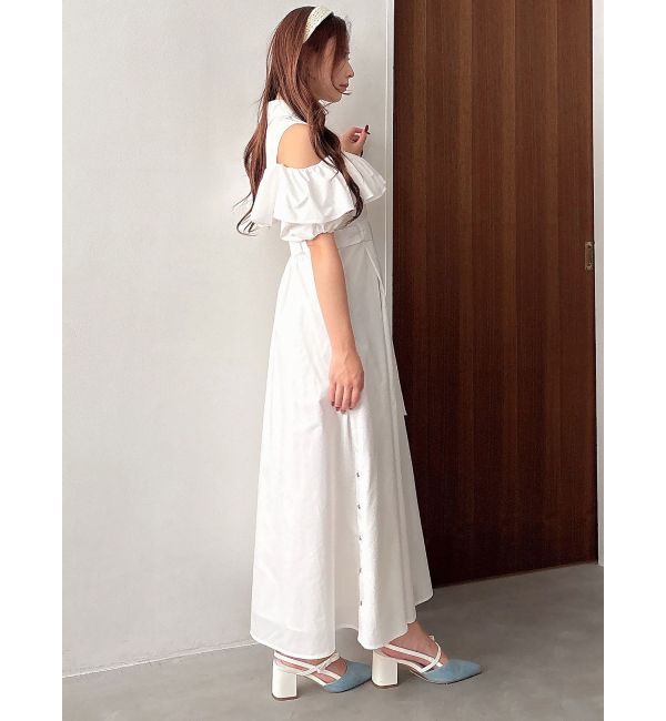 MERCURYDUO「【MARY QUANTコラボ】ラッフルシャツワンピース」|ワンピース|