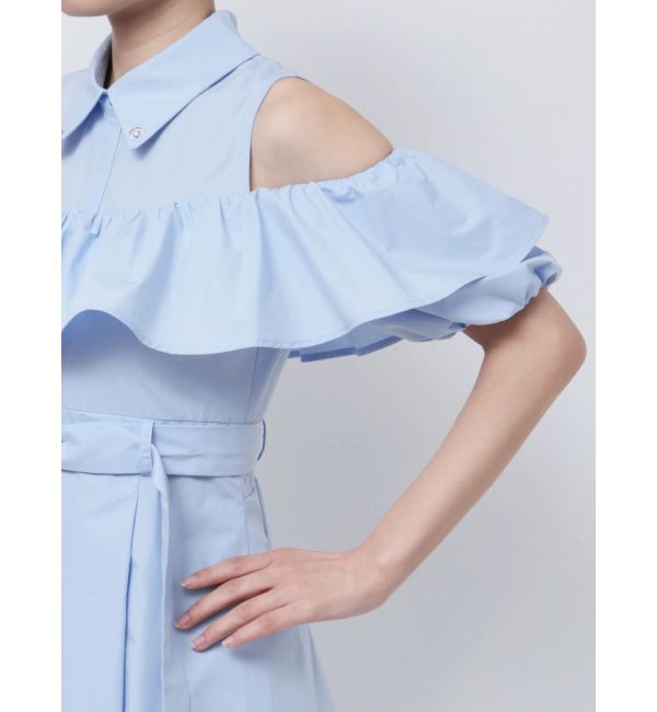 MERCURYDUO「【MARY QUANTコラボ】ラッフルシャツワンピース」|ワンピース|