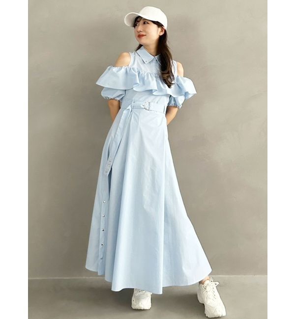 MERCURYDUO「【MARY QUANTコラボ】ラッフルシャツワンピース」|ワンピース|