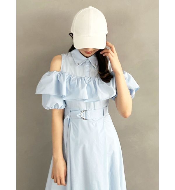 MERCURYDUO「【MARY QUANTコラボ】ラッフルシャツワンピース」|ワンピース|