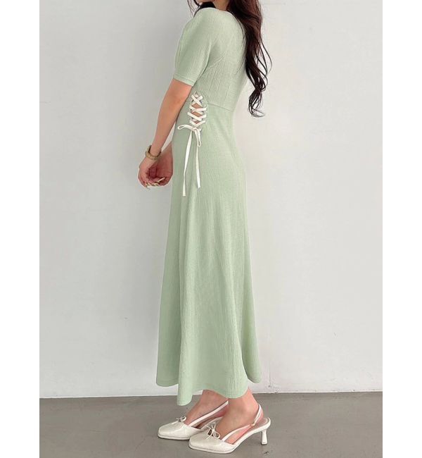 MERCURYDUO「サイドレースアップカットワンピース」|ワンピース|