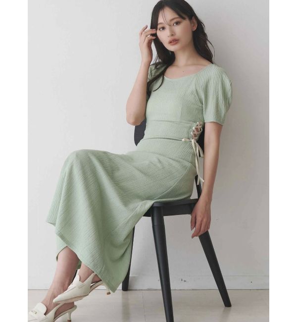 MERCURYDUO「サイドレースアップカットワンピース」|ワンピース|