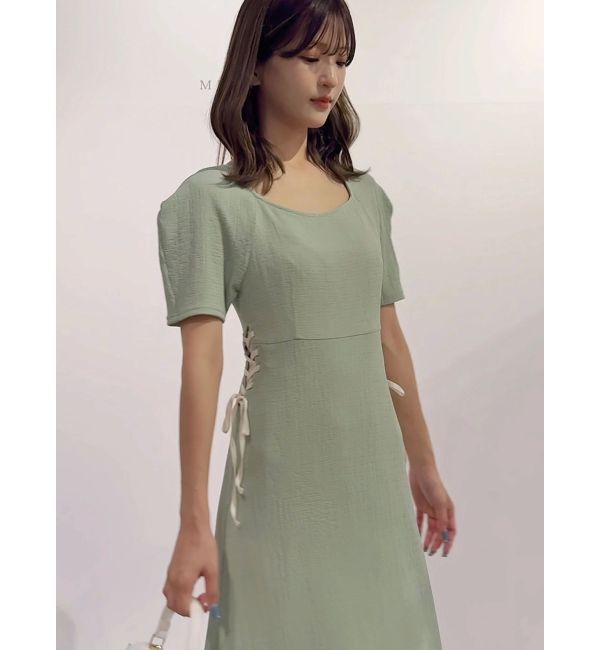 MERCURYDUO「サイドレースアップカットワンピース」|ワンピース|