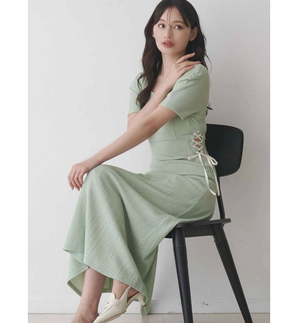 MERCURYDUO「サイドレースアップカットワンピース」|ワンピース|