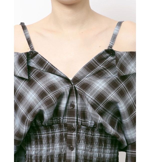 MERCURYDUO「2WAYウエストシャーリングフィットシャツ」|シャツ・ブラウス|