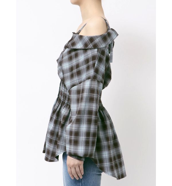 MERCURYDUO「2WAYウエストシャーリングフィットシャツ」|シャツ・ブラウス|