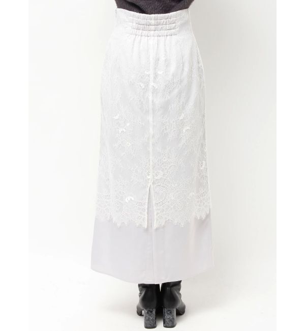 MERCURYDUO「レースレイヤードナロースカート」|スカート|